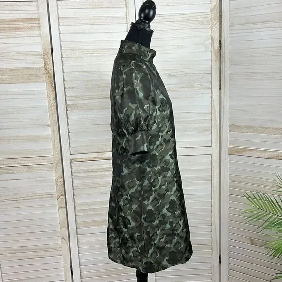 SEN Puff Sleeve Camo Mini Dress Medium - Picture 7 of 14